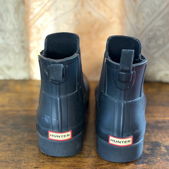 Hunter Black Ankle Boots - Picture 3 of 7